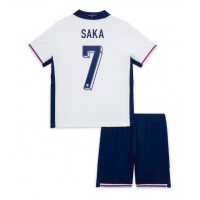 England Bukayo Saka #7 Fußballbekleidung Heimtrikot Kinder EM 2024 Kurzarm (+ kurze hosen)